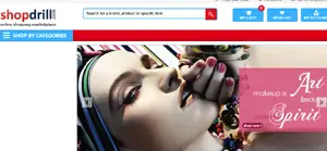 Screenshot of Shopdrill e-commerce website